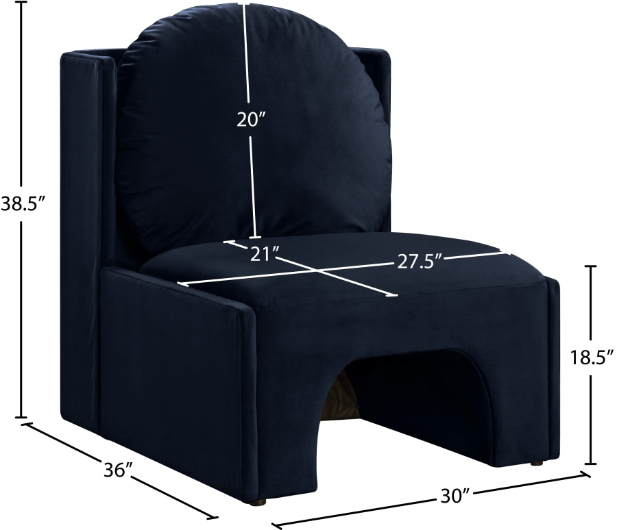 Fauteuil d'appoint rembourré en chenille Vivi