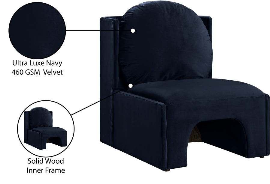 Fauteuil d'appoint rembourré en chenille Vivi