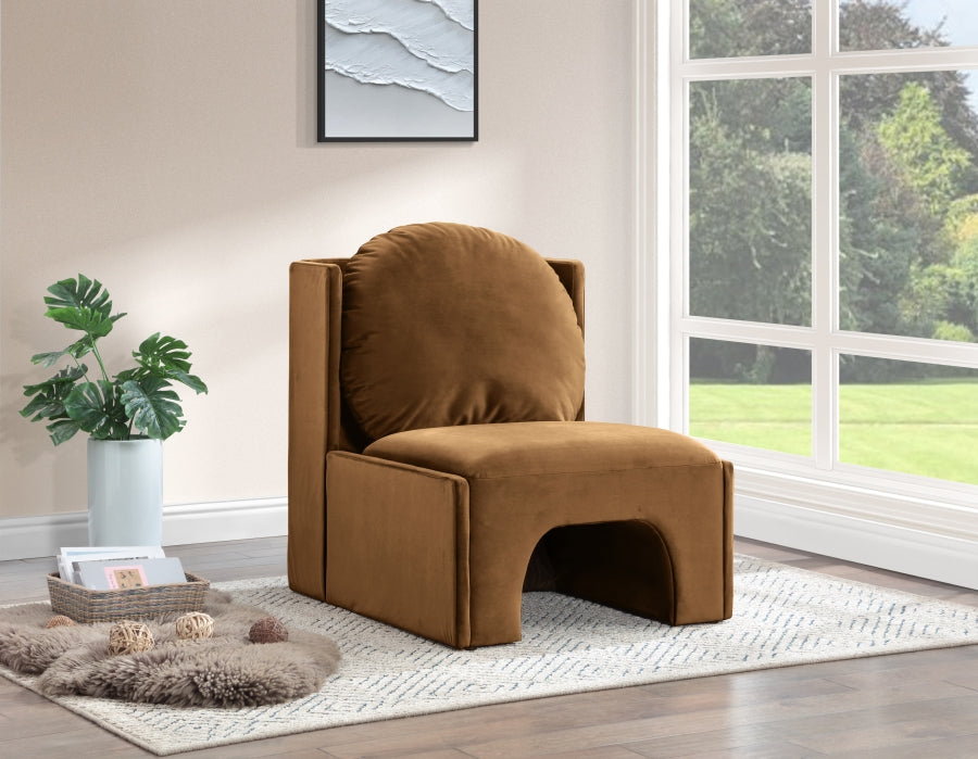 Fauteuil d'appoint rembourré en chenille Vivi