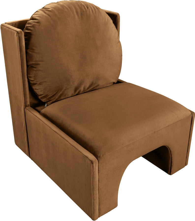 Fauteuil d'appoint rembourré en chenille Vivi