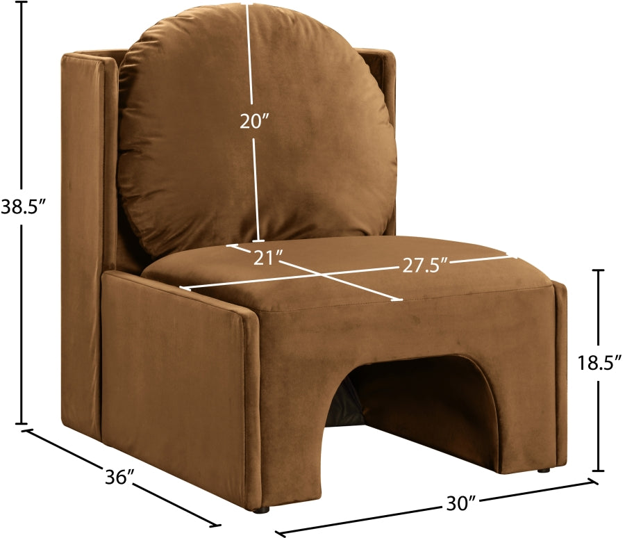 Fauteuil d'appoint rembourré en chenille Vivi