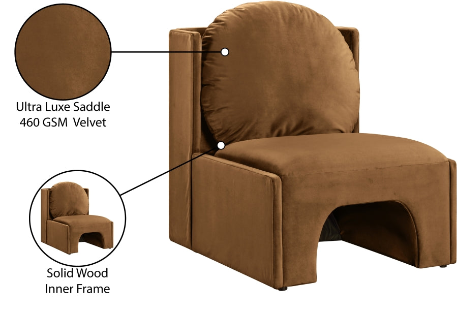 Fauteuil d'appoint rembourré en chenille Vivi