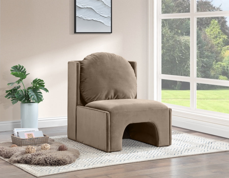 Fauteuil d'appoint rembourré en chenille Vivi