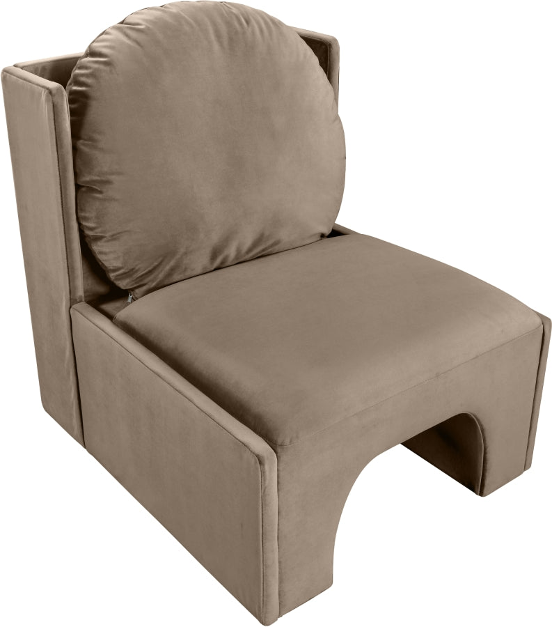 Fauteuil d'appoint rembourré en chenille Vivi