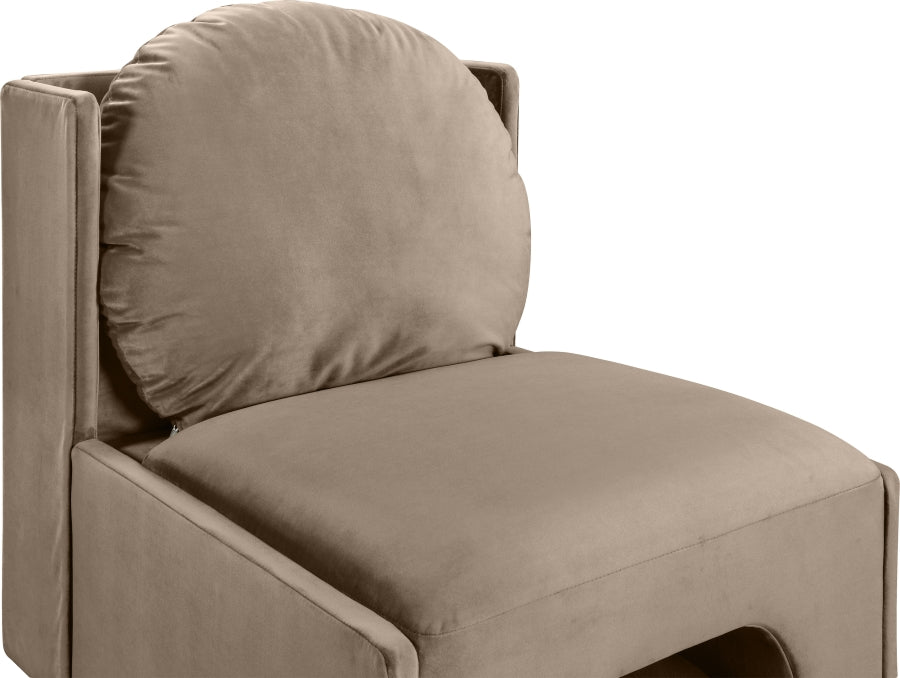 Fauteuil d'appoint rembourré en chenille Vivi
