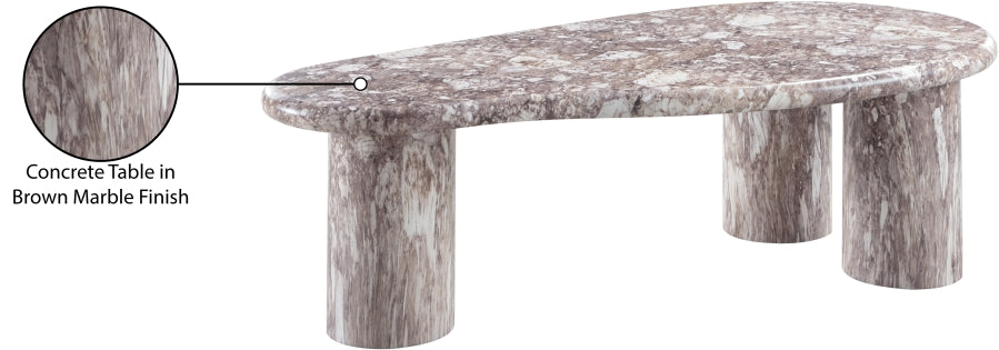 Sassari Marble Finish Indoor / Outdoor Concrete Coffee Table