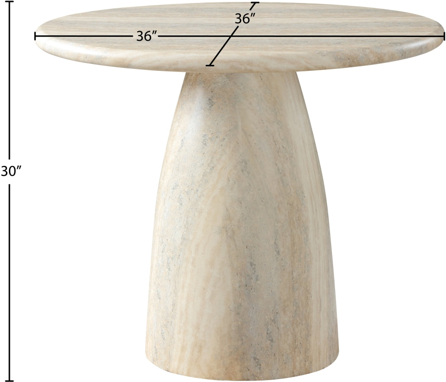 Cosenza Travertine Finish Indoor / Outdoor Concrete Dining Table