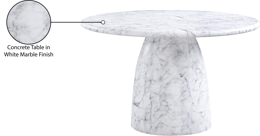 Cosenza Marble Finish Indoor / Outdoor Concrete Dining Table