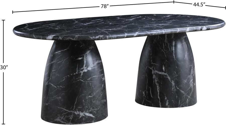 Cosenza Marble Finish Indoor / Outdoor Concrete Dining Table
