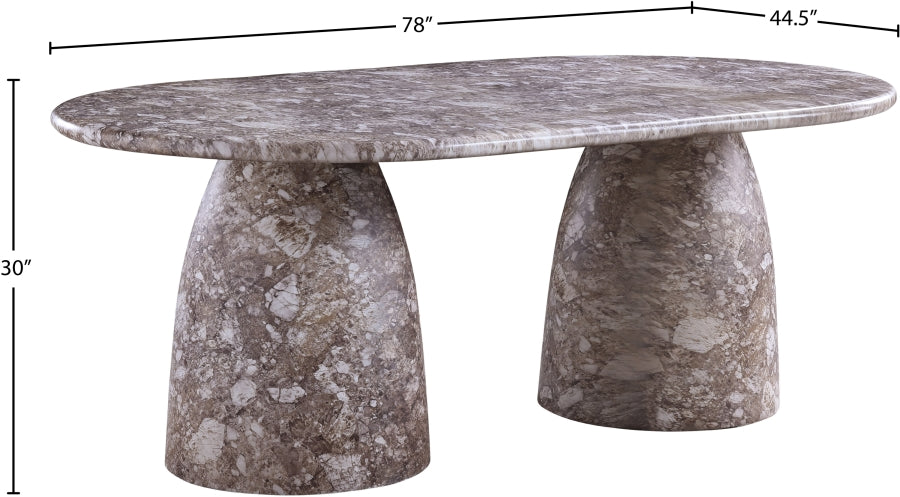 Cosenza Marble Finish Indoor / Outdoor Concrete Dining Table