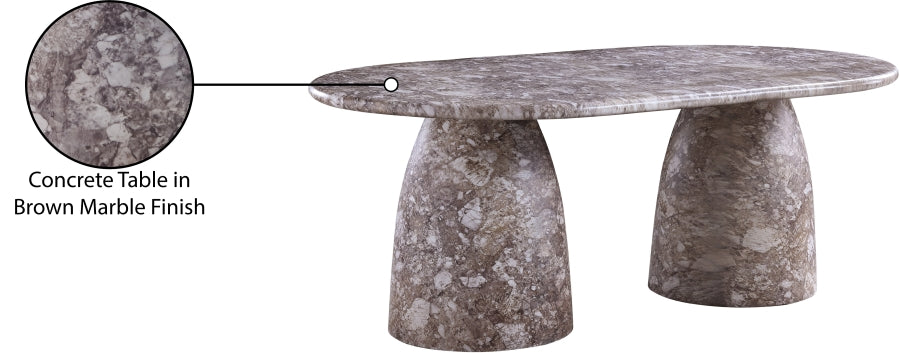 Cosenza Marble Finish Indoor / Outdoor Concrete Dining Table