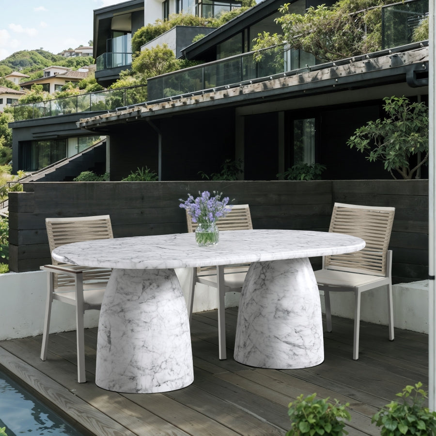 Cosenza Marble Finish Indoor / Outdoor Concrete Dining Table