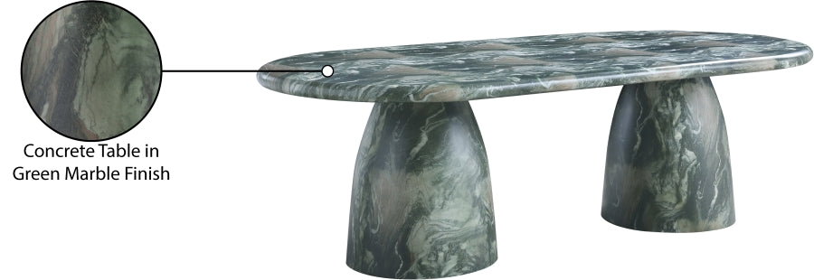 Cosenza Marble Finish Indoor / Outdoor Concrete Dining Table