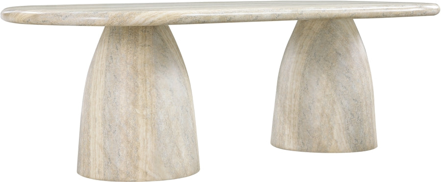 Cosenza Travertine Finish Indoor / Outdoor Concrete Dining Table