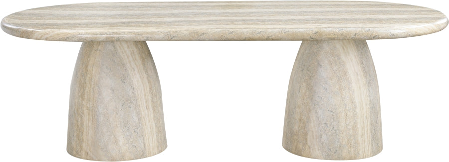 Cosenza Travertine Finish Indoor / Outdoor Concrete Dining Table