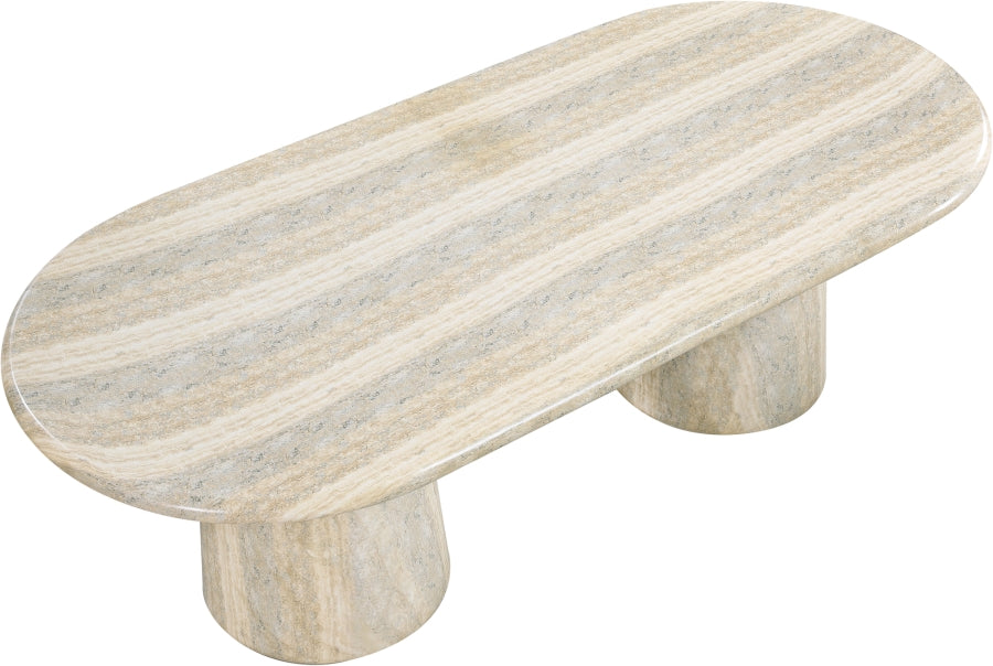 Cosenza Travertine Finish Indoor / Outdoor Concrete Dining Table