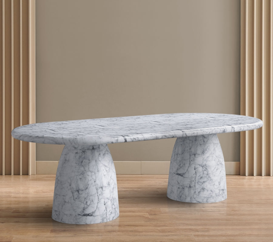 Cosenza Marble Finish Indoor / Outdoor Concrete Dining Table