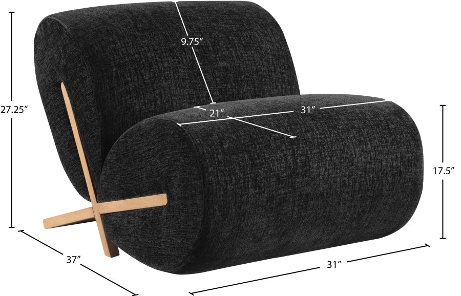 Fauteuil d'appoint rembourré en chenille Vivi