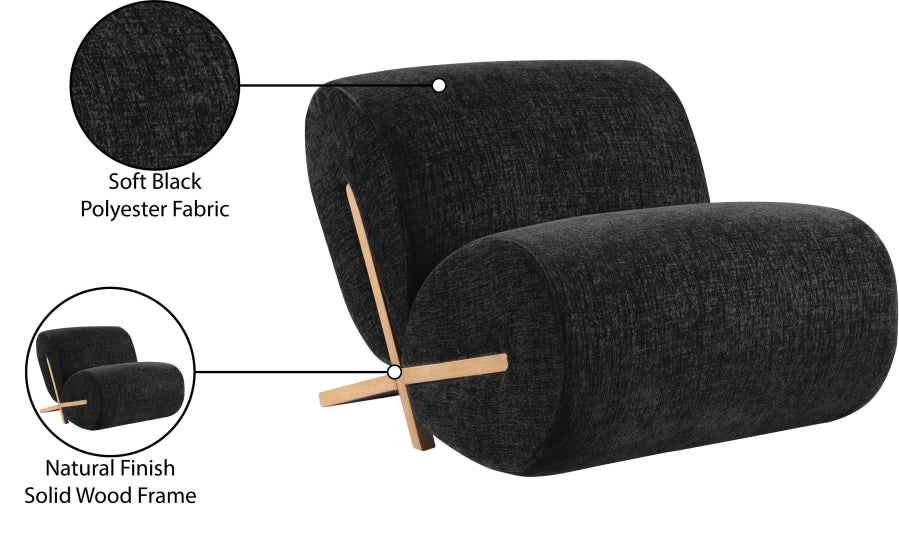 Fauteuil d'appoint rembourré en chenille Vivi