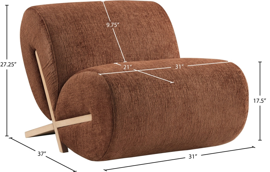 Fauteuil d'appoint rembourré en chenille Vivi