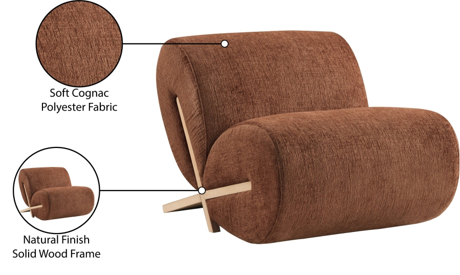 Fauteuil d'appoint rembourré en chenille Vivi