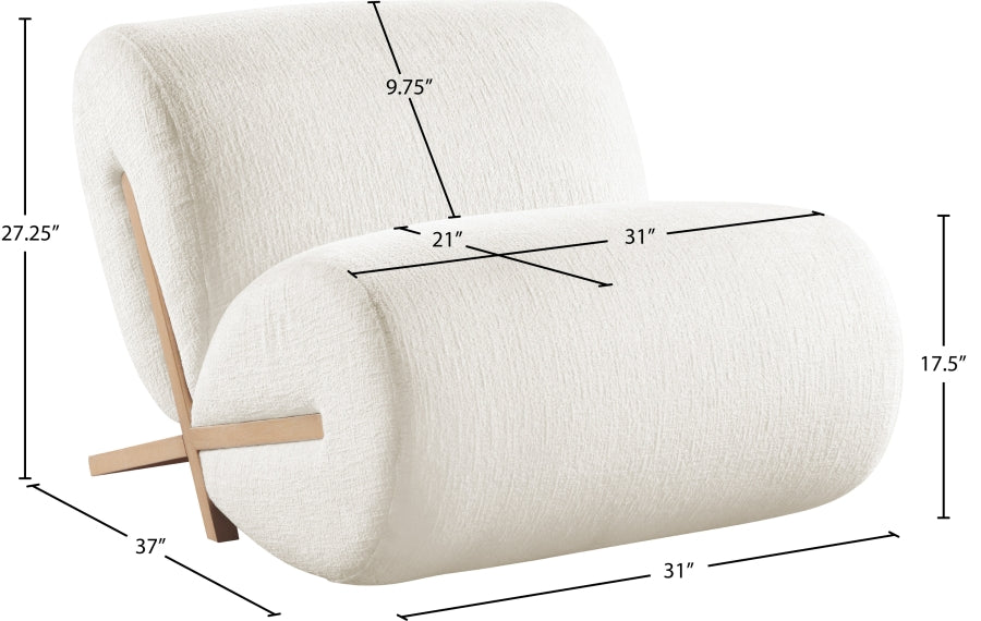 Fauteuil d'appoint rembourré en chenille Vivi
