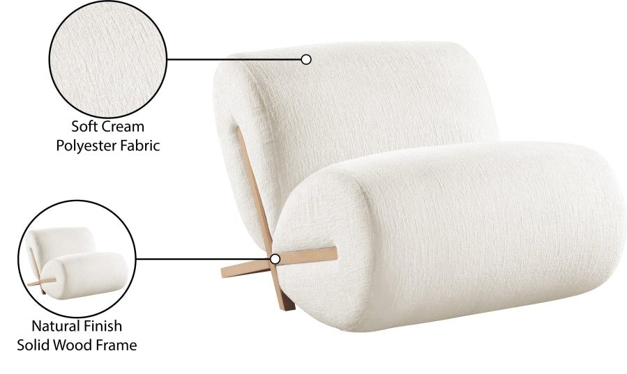Fauteuil d'appoint rembourré en chenille Vivi