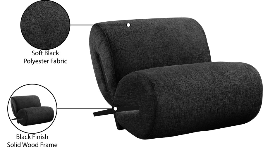 Fauteuil d'appoint rembourré en chenille Vivi