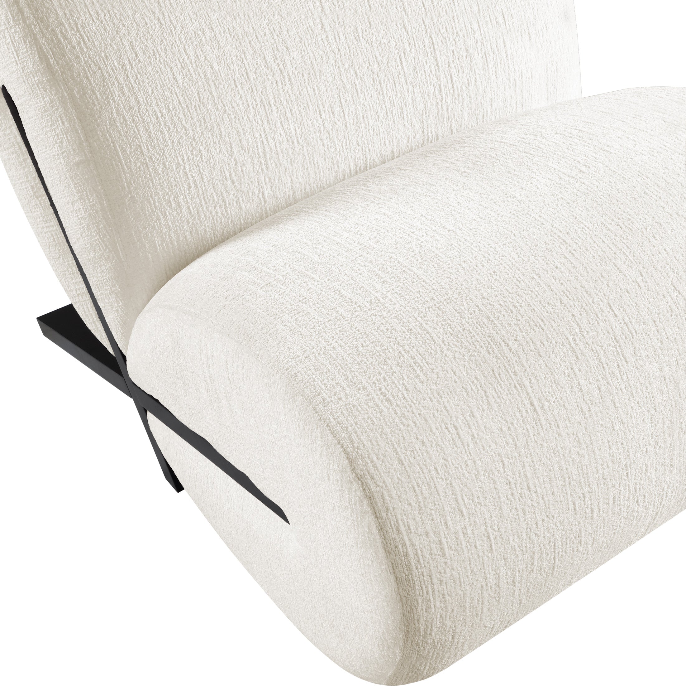 Fauteuil d'appoint rembourré en chenille Vivi