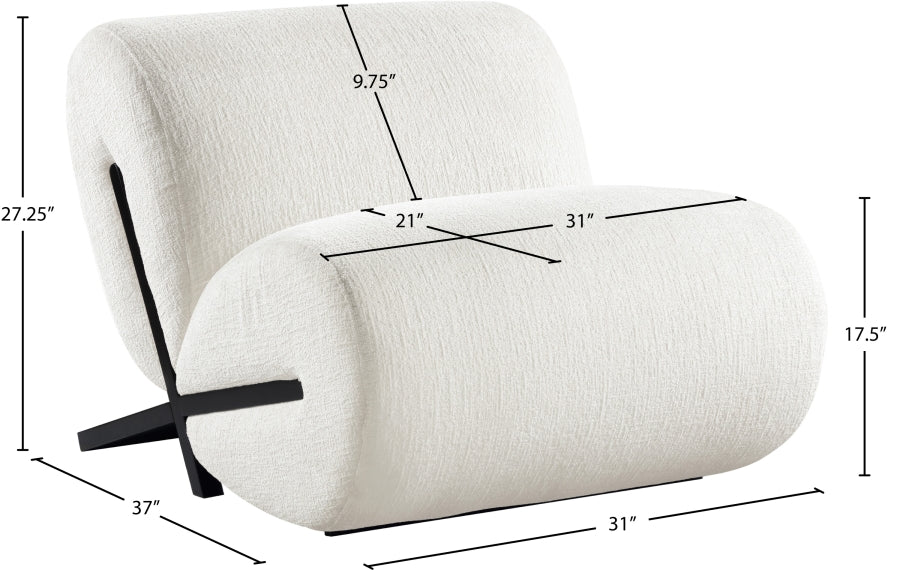 Fauteuil d'appoint rembourré en chenille Vivi