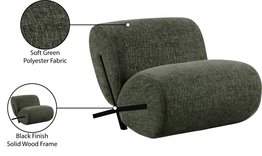 Fauteuil d'appoint rembourré en chenille Vivi
