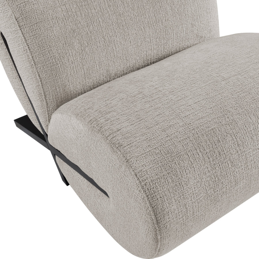 Fauteuil d'appoint rembourré en chenille Vivi