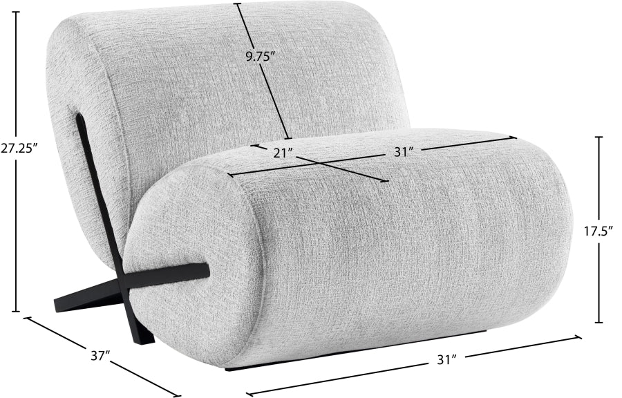 Fauteuil d'appoint rembourré en chenille Vivi