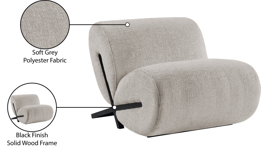 Fauteuil d'appoint rembourré en chenille Vivi