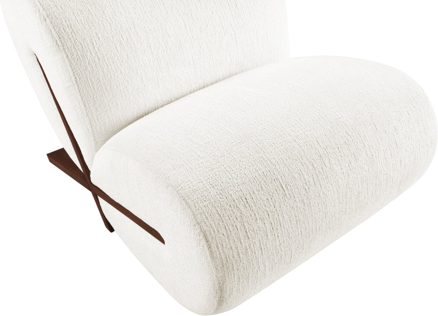 Fauteuil d'appoint rembourré en chenille Vivi