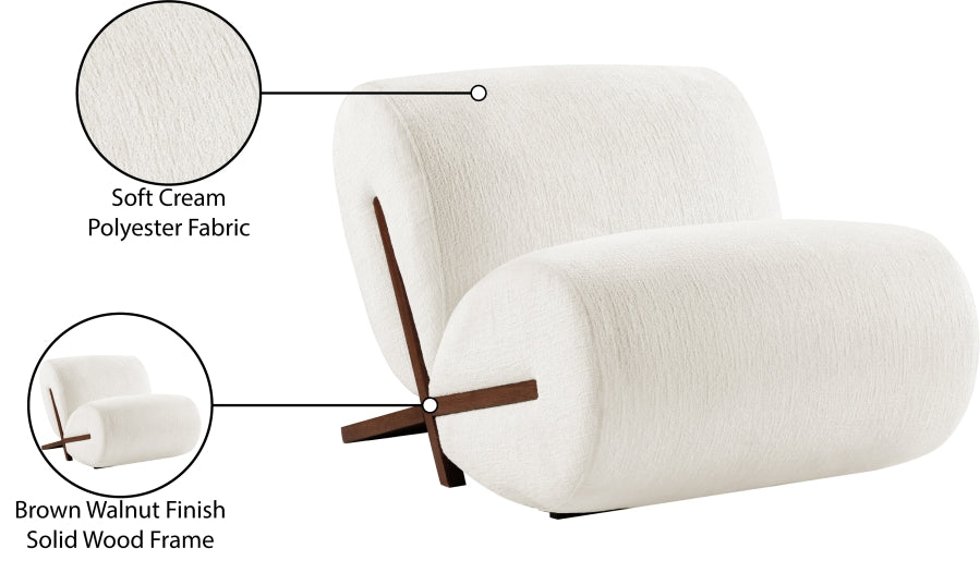 Fauteuil d'appoint rembourré en chenille Vivi