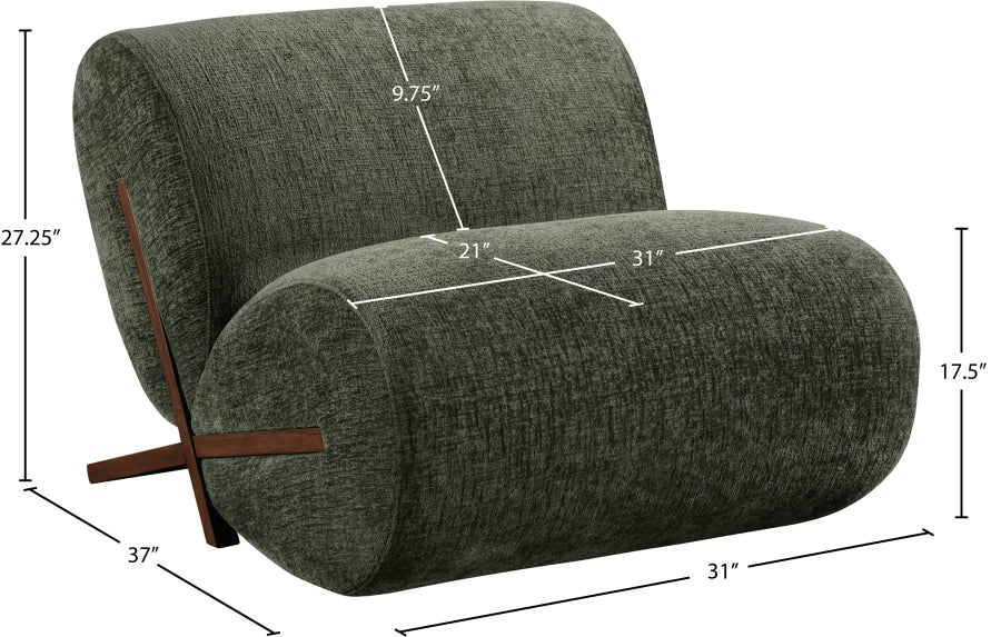 Fauteuil d'appoint rembourré en chenille Vivi