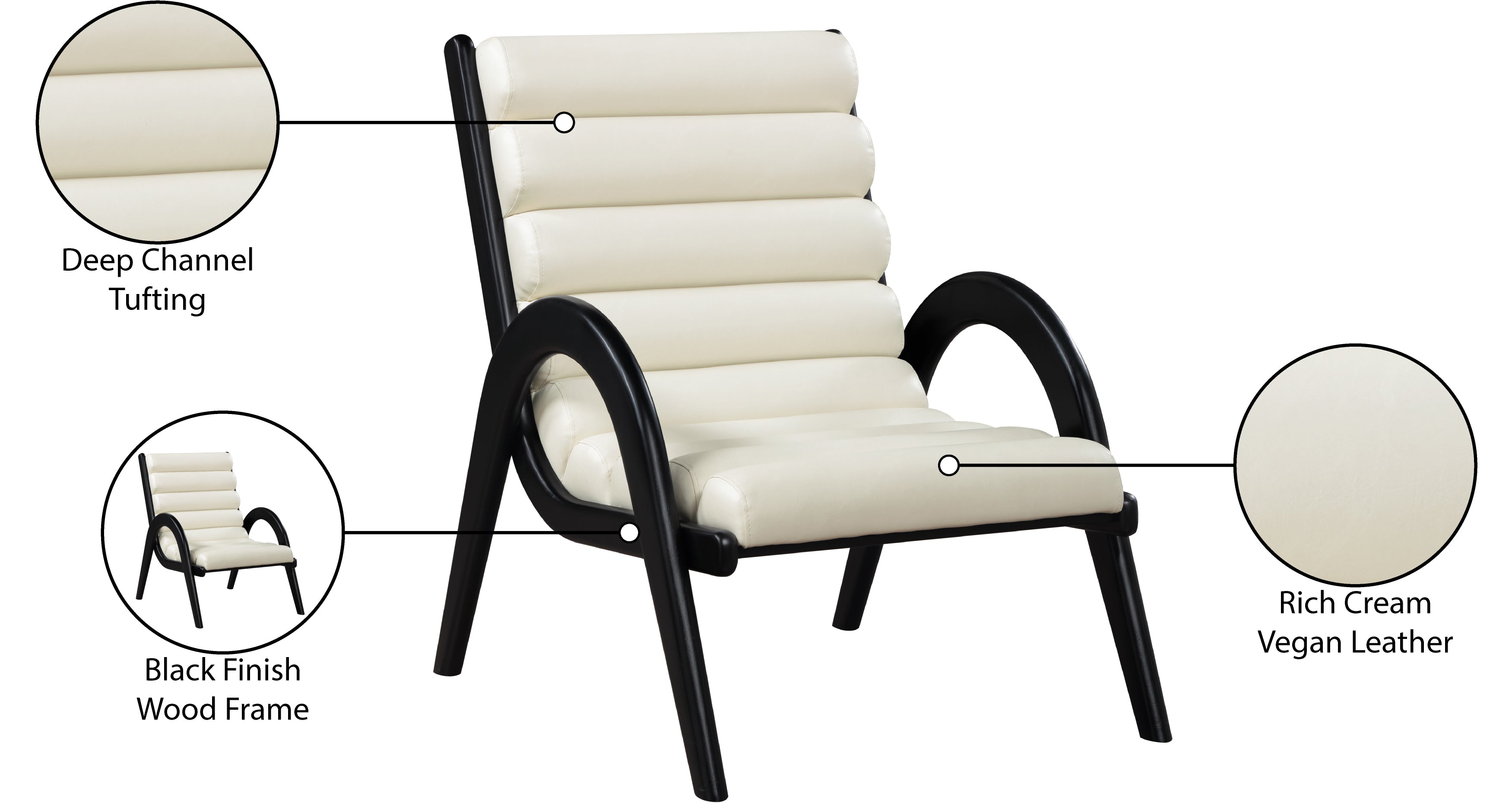 Fauteuil d'appoint rembourré en chenille Vivi
