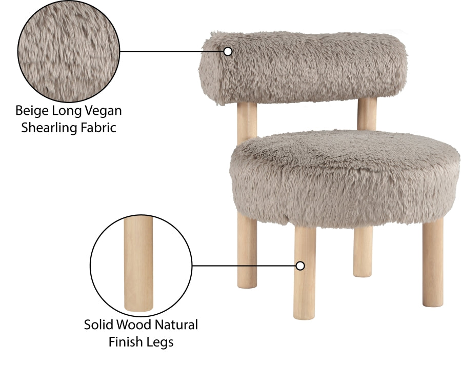 Fauteuil d'appoint rembourré en chenille Vivi