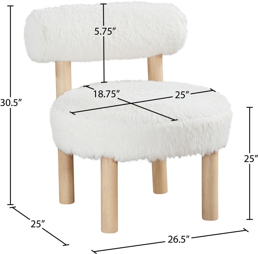 Fauteuil d'appoint rembourré en chenille Vivi