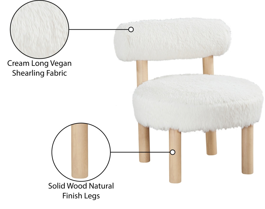 Fauteuil d'appoint rembourré en chenille Vivi