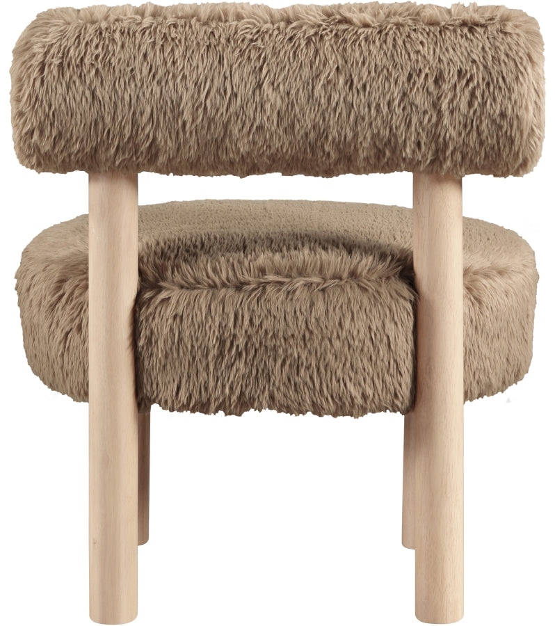 Fauteuil d'appoint rembourré en chenille Vivi