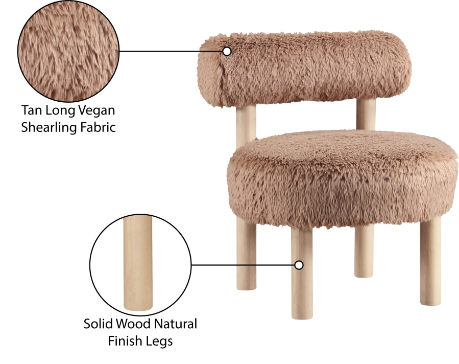 Fauteuil d'appoint rembourré en chenille Vivi