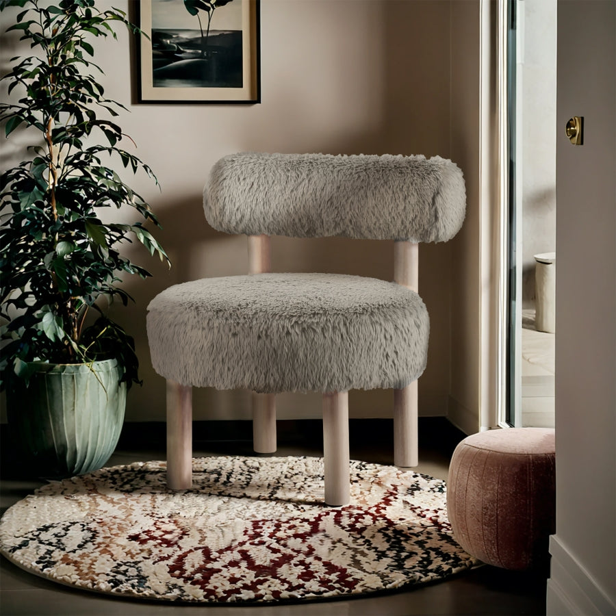 Fauteuil d'appoint rembourré en chenille Vivi