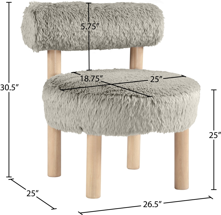 Fauteuil d'appoint rembourré en chenille Vivi