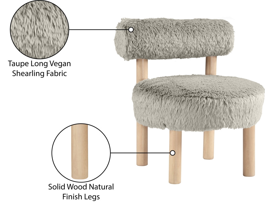 Fauteuil d'appoint rembourré en chenille Vivi