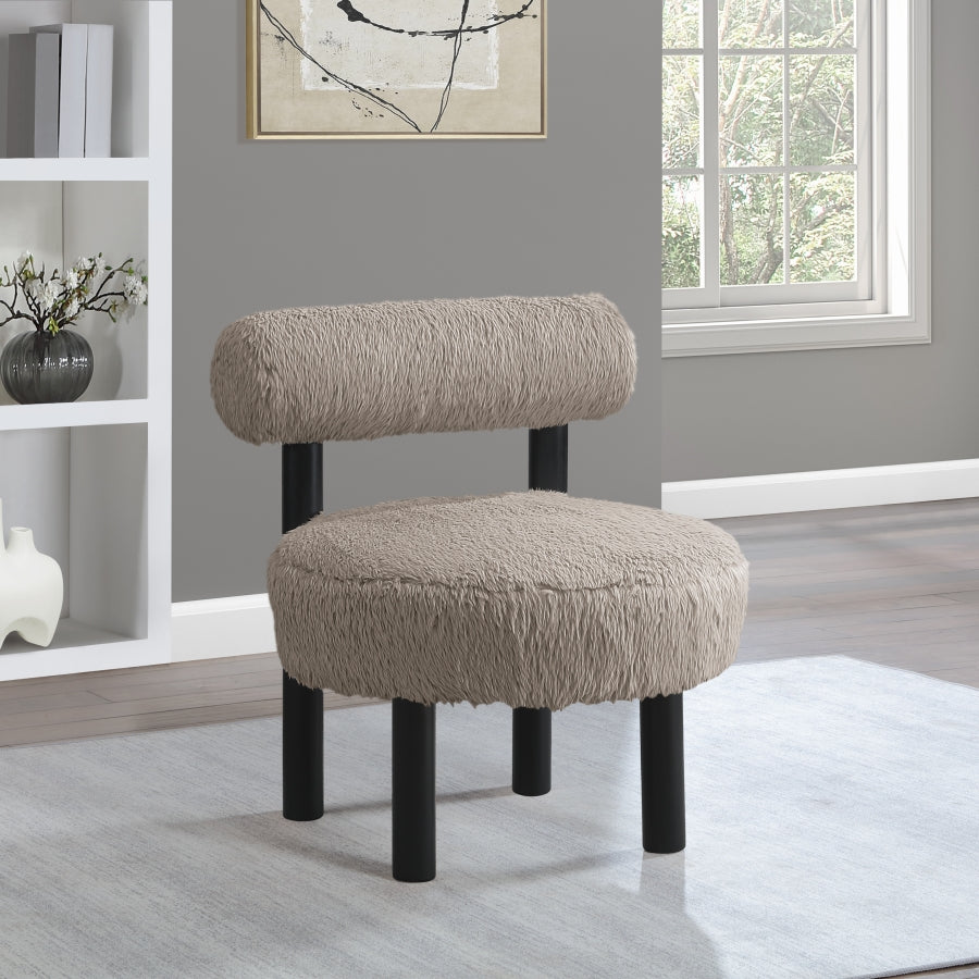 Fauteuil d'appoint rembourré en chenille Vivi