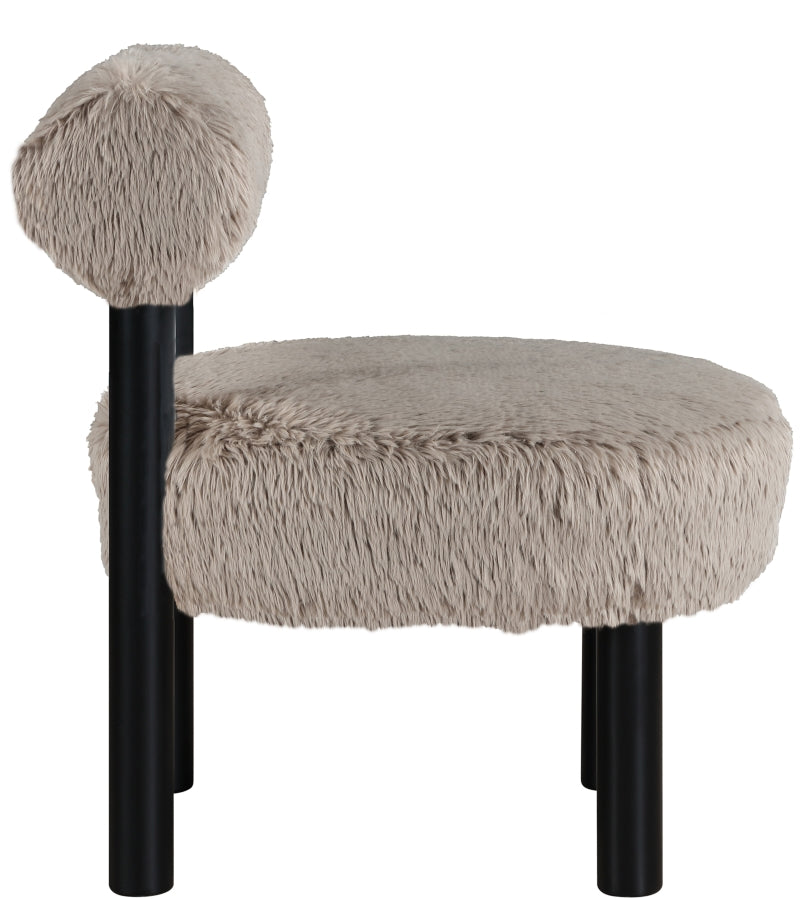Fauteuil d'appoint rembourré en chenille Vivi