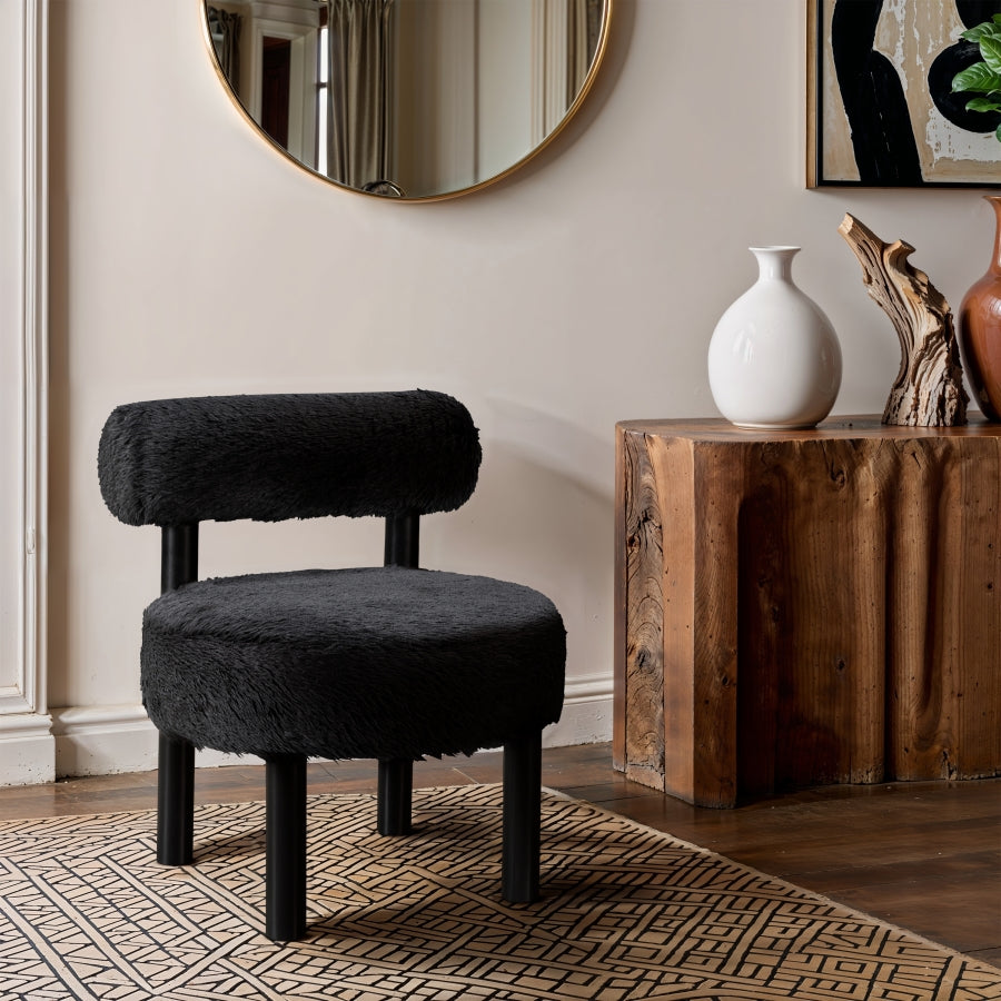 Fauteuil d'appoint rembourré en chenille Vivi