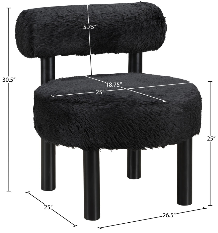 Fauteuil d'appoint rembourré en chenille Vivi